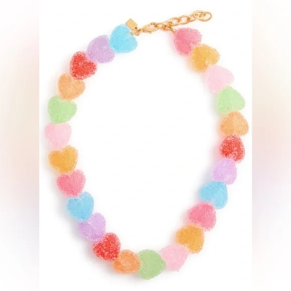 Carolina Herrera Jelly Heart 18kt gold-plated necklace